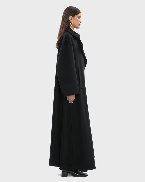 CASH WOOL MAXI TRENCH COAT