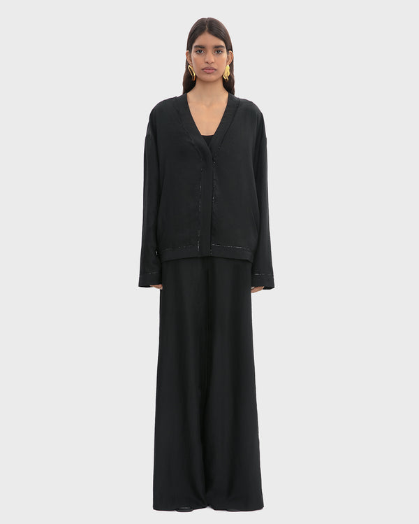 TECH WOOL BUTTON UP CARDIGAN