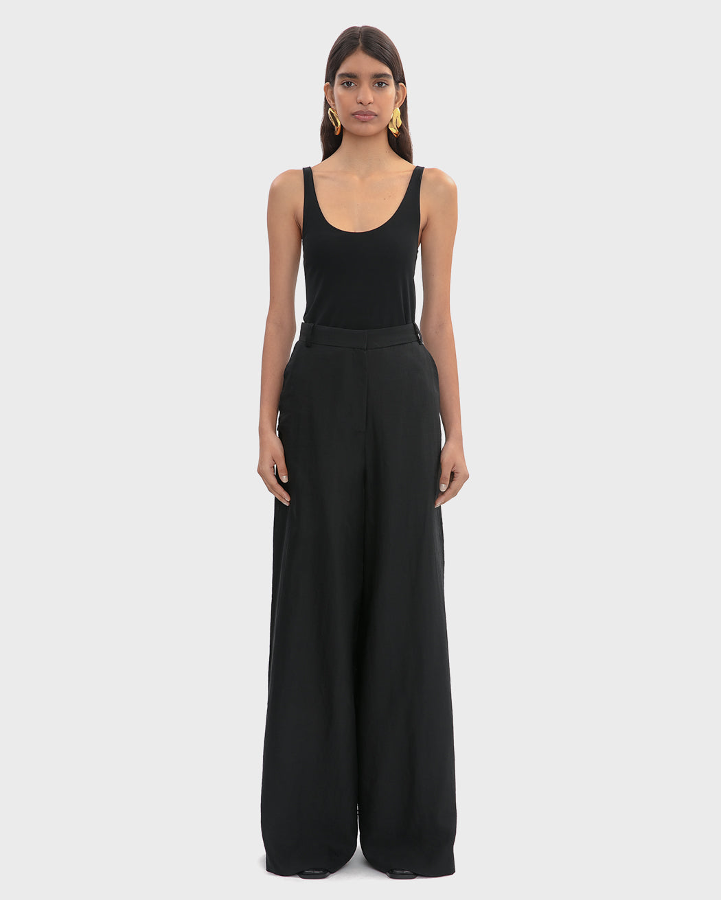 TECH WOOL PALAZZO TROUSER