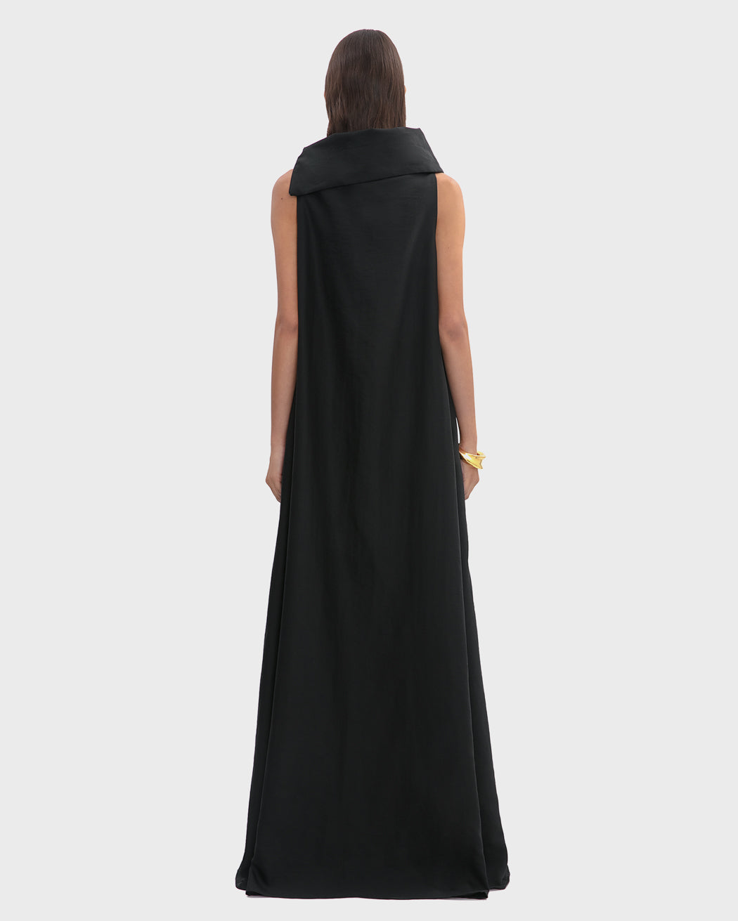 TECH WOOL FUNNEL NECK DRESS