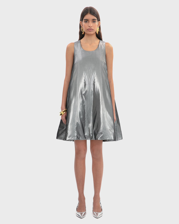 MINI ECO-DOWN METALLIC DRESS