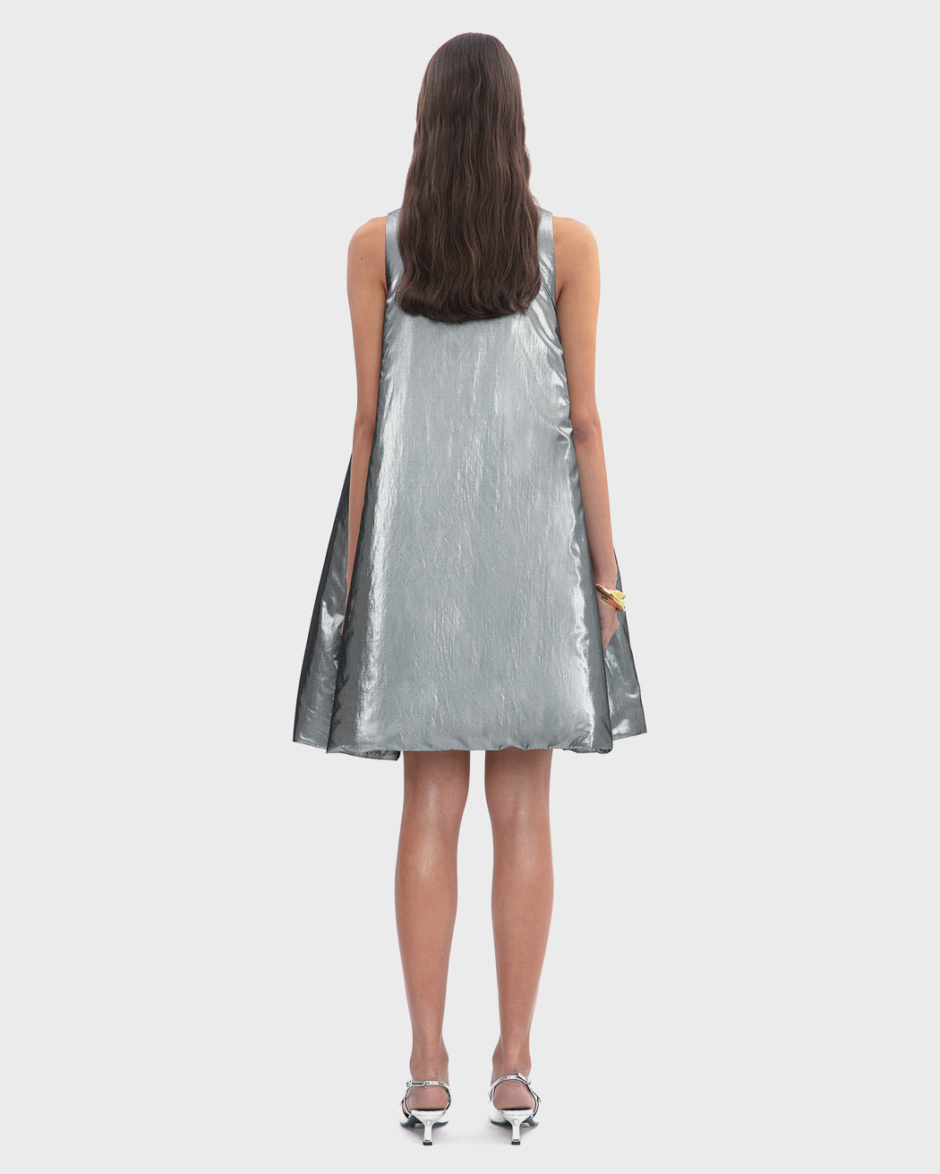 MINI ECO-DOWN METALLIC DRESS