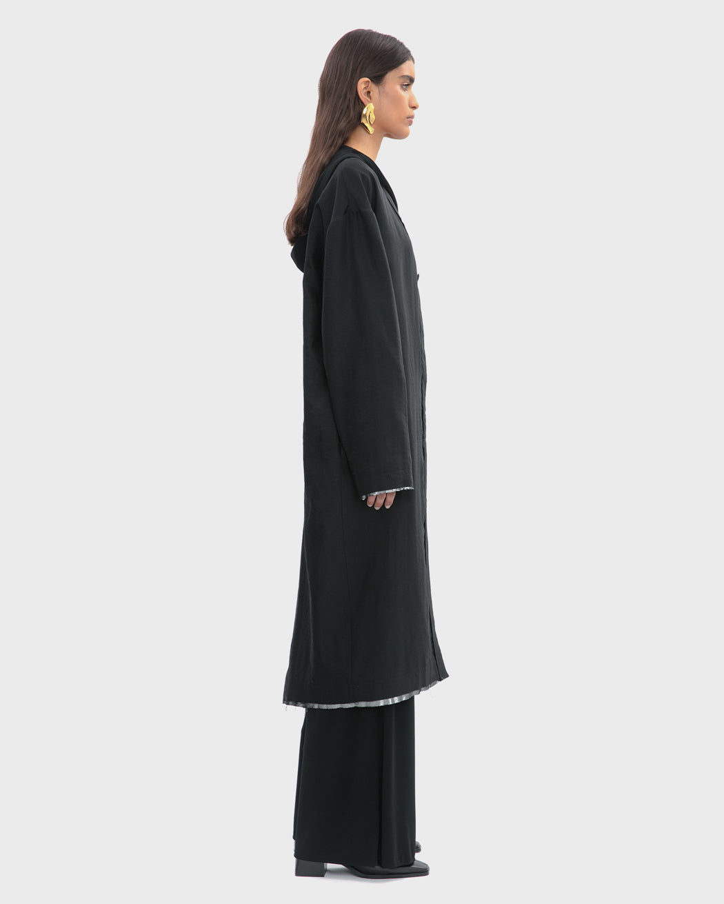 TECH WOOL CARDIGAN MIDI DRESS