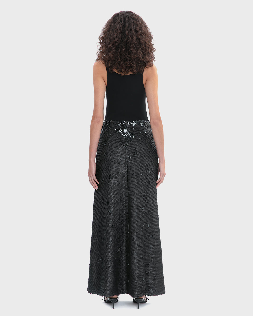 SEQUINED A-LINE MAXI SKIRT