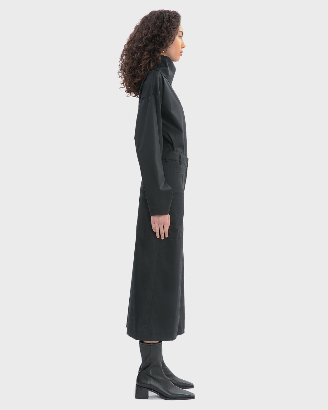 TECH COTTON MIDI CARGO SKIRT
