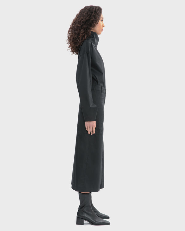 TECH COTTON MIDI CARGO SKIRT