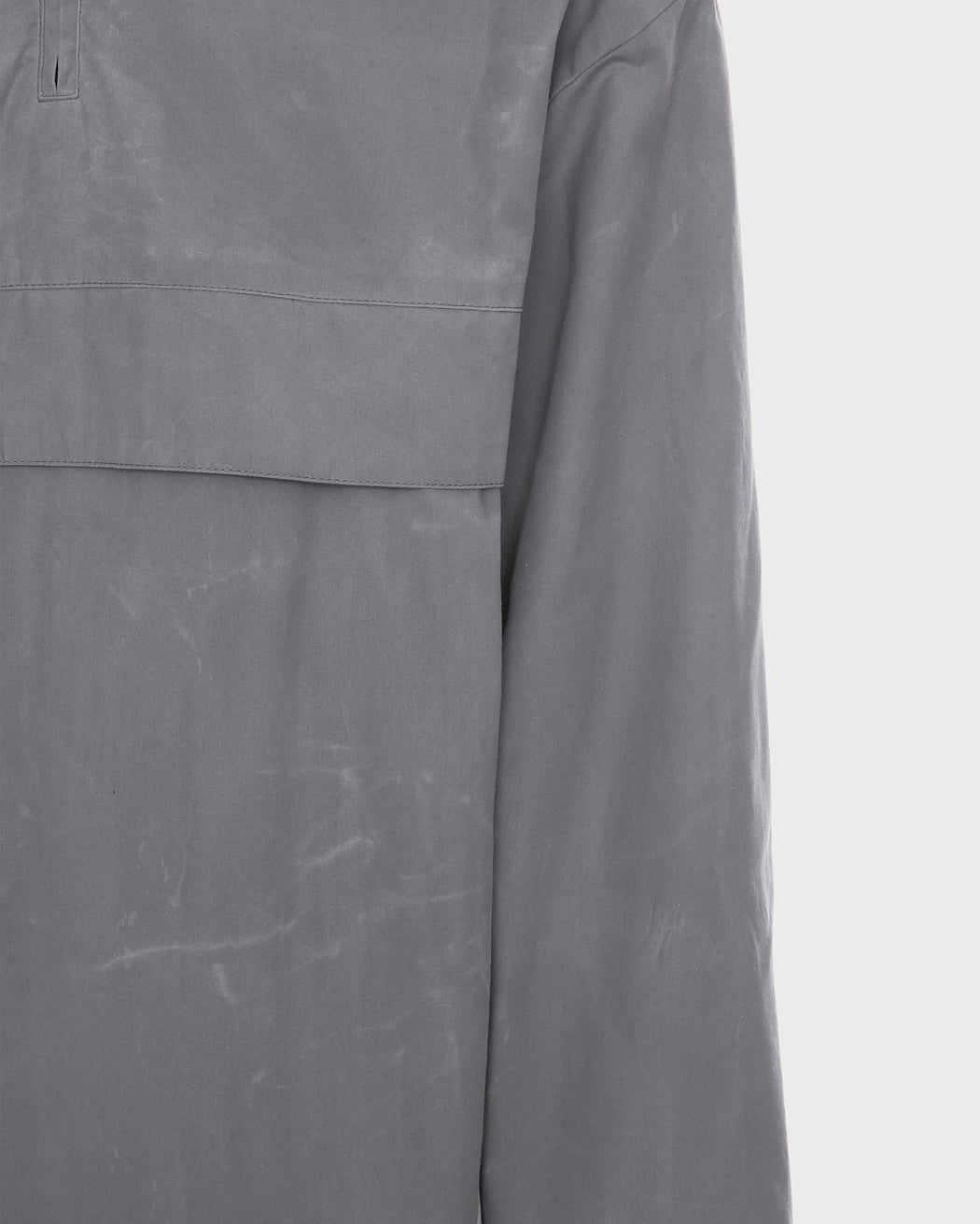 WAXED COTTON HOODED PULL OVER