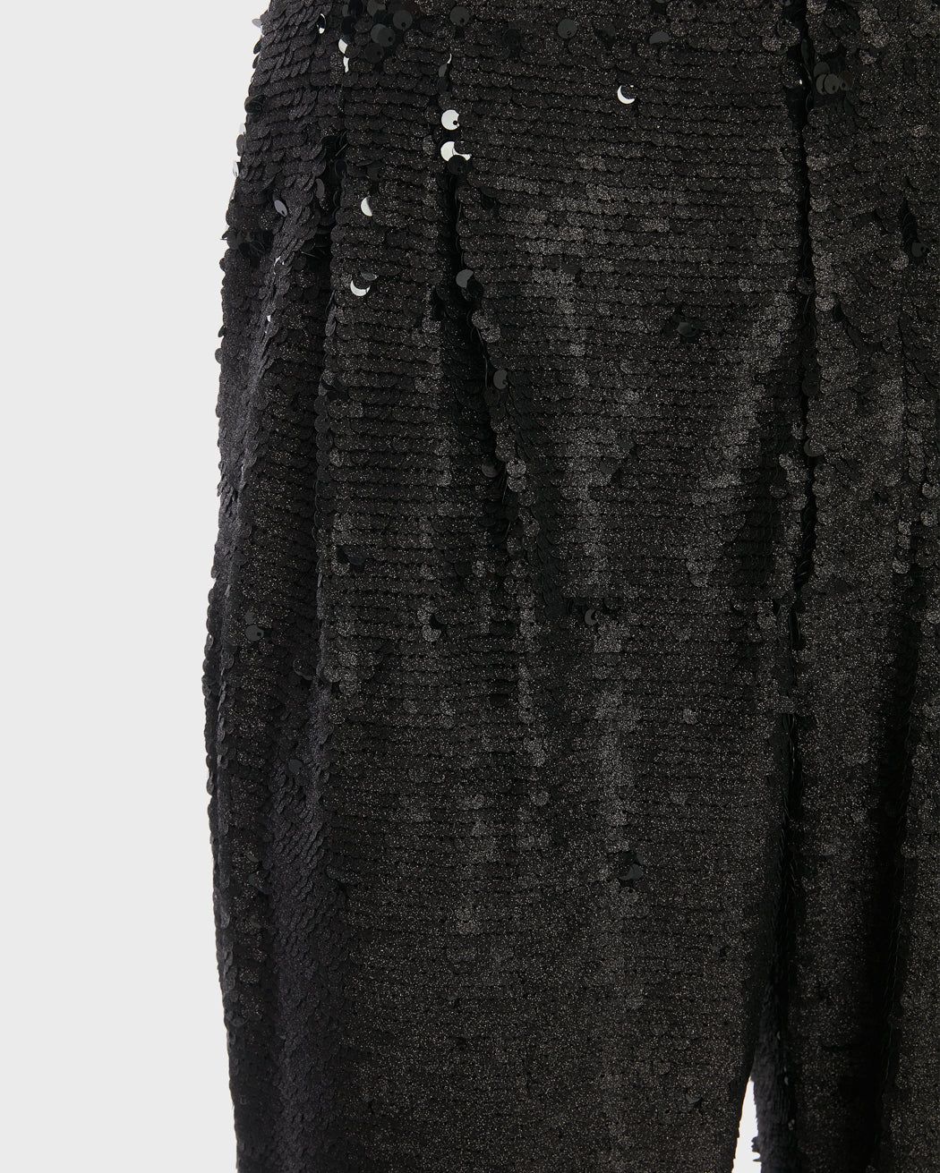 SEQUINED DOUBLE PLEAT STRAIGHT LEG TROUSERS
