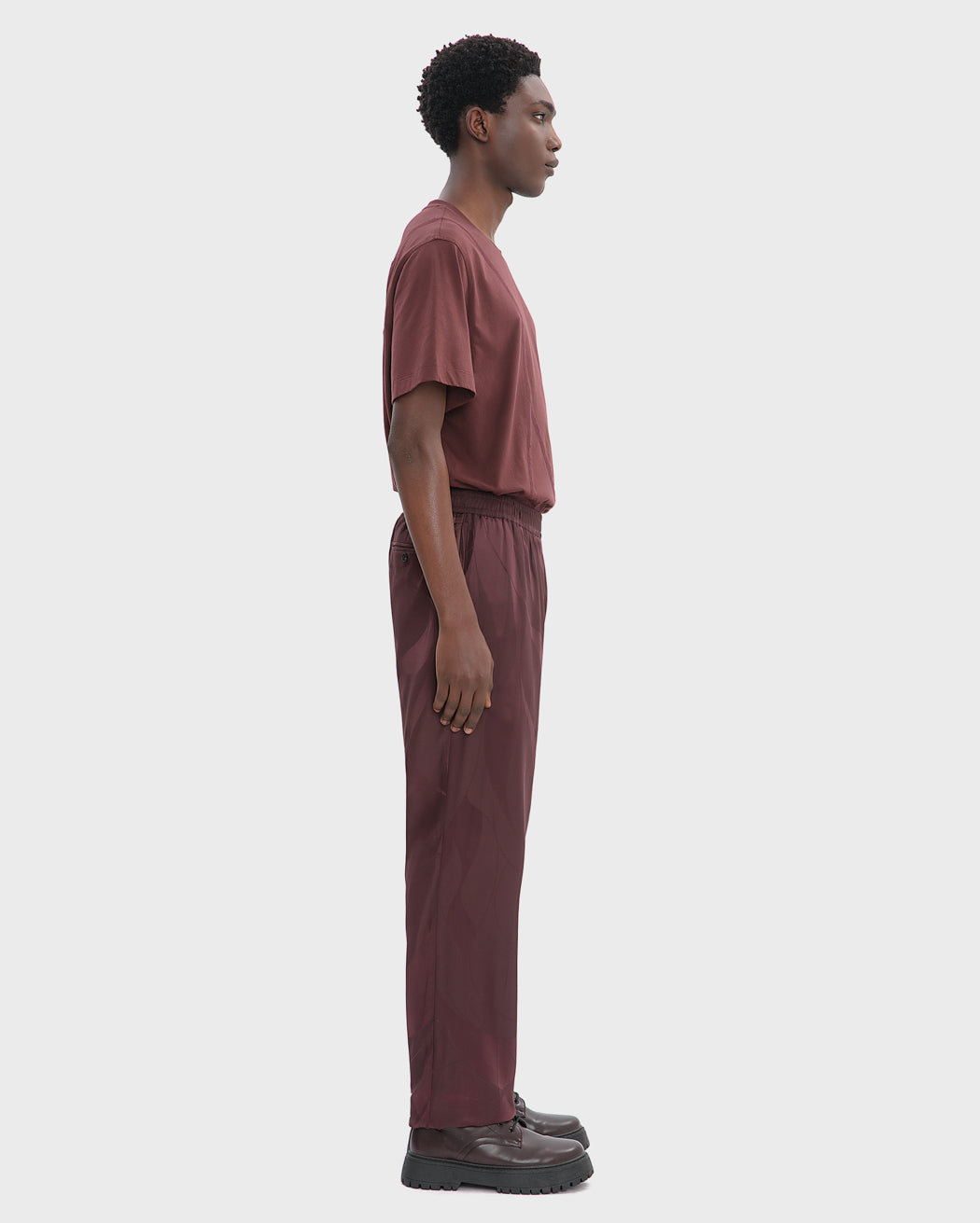 JACQUARD ELASTICATED TROUSER