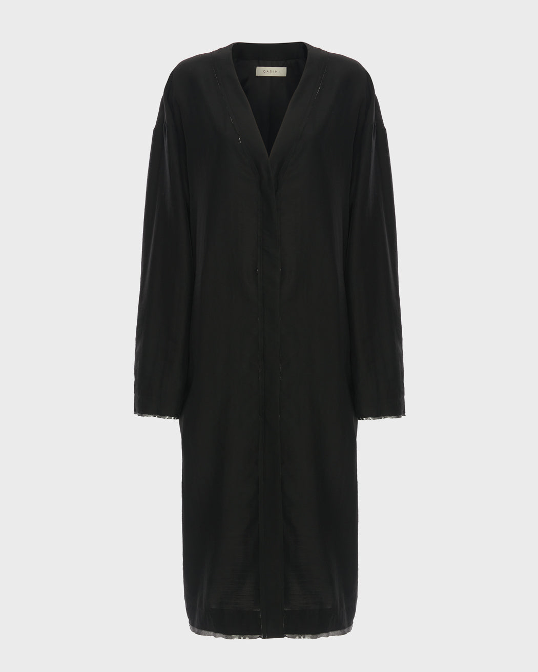 TECH WOOL CARDIGAN MIDI DRESS