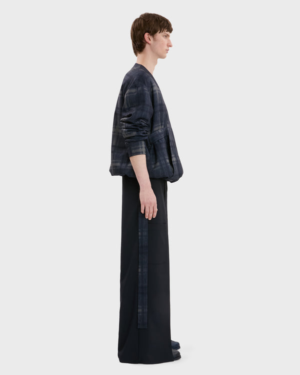 PADDED WRAP CARDIGAN