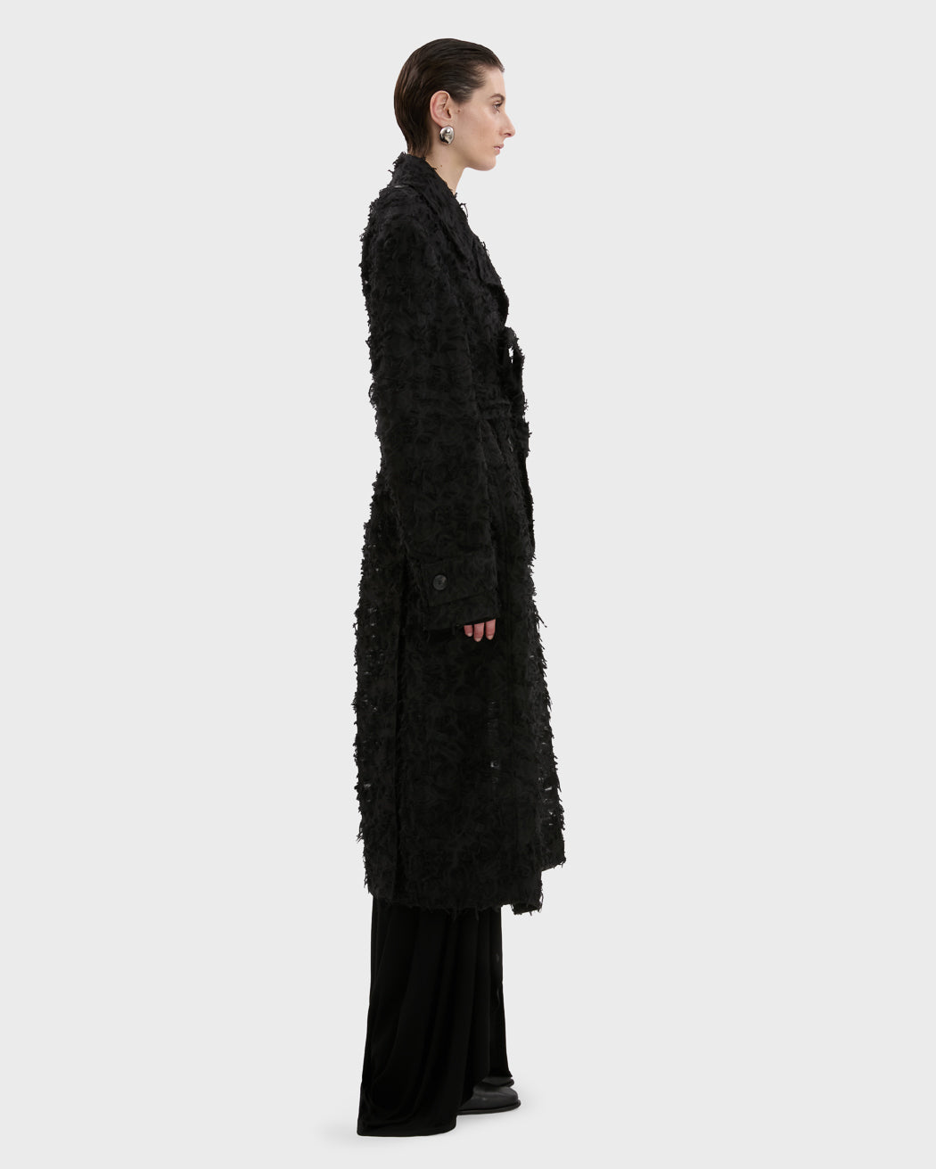 EMILY KARAKA X QASIMI  EMBROIDERED TRENCH COAT