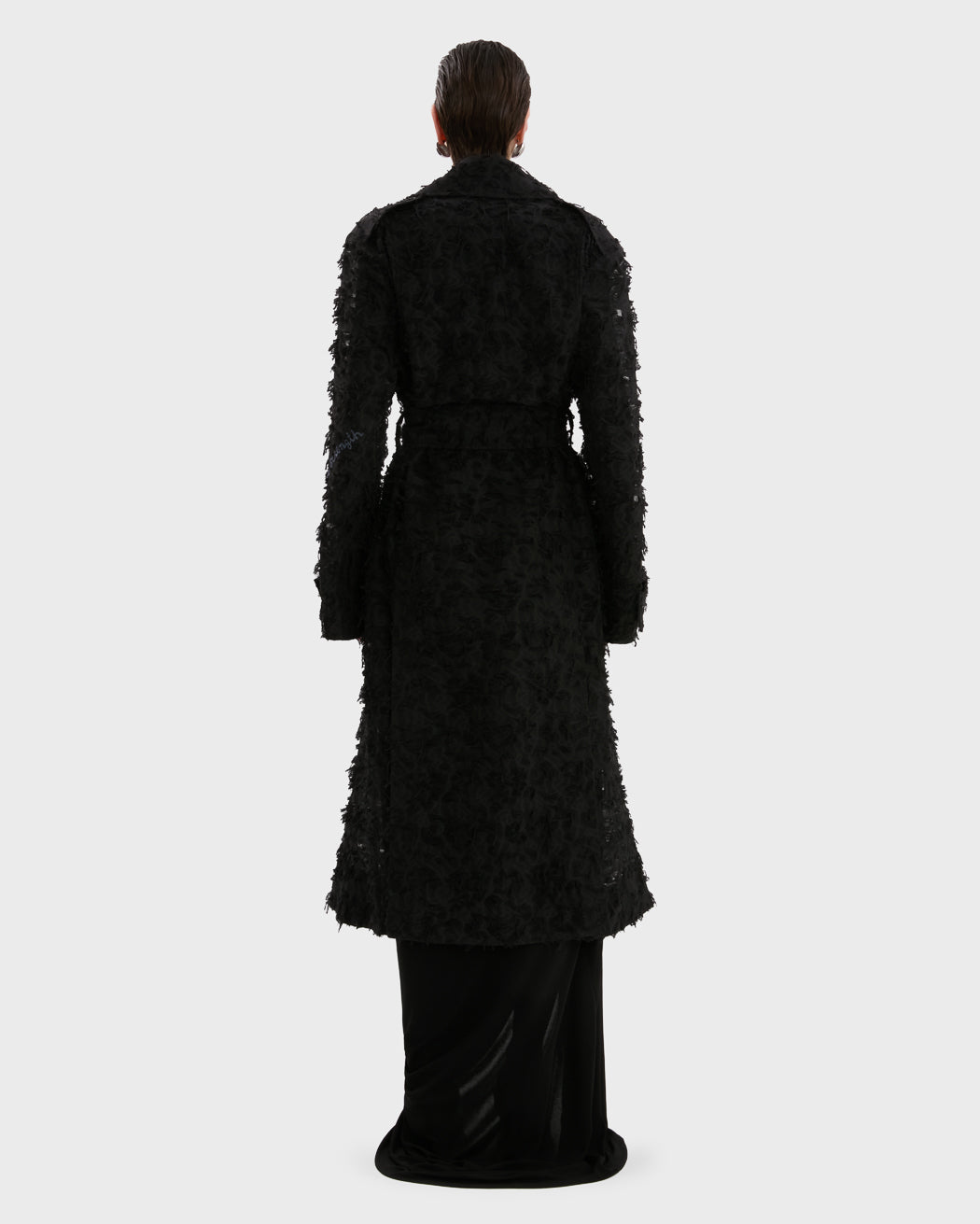 EMILY KARAKA X QASIMI  EMBROIDERED TRENCH COAT