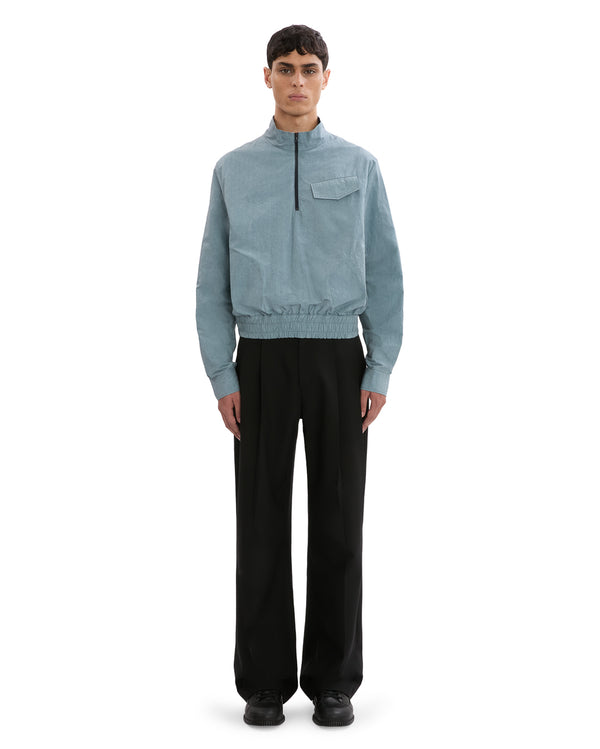 LINEN HALF ZIP PULLOVER