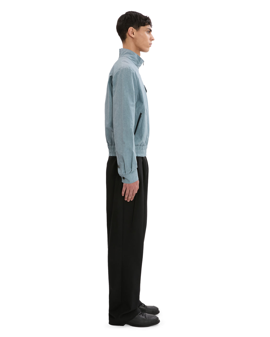LINEN HALF ZIP PULLOVER