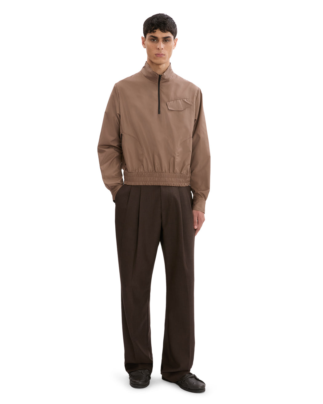 NYLON HALF ZIP PULLOVER