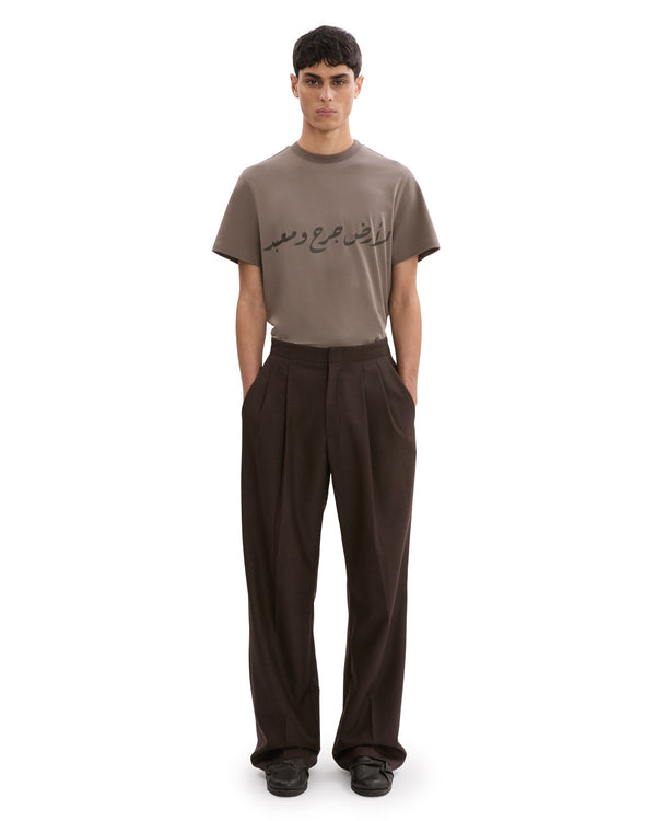 PLEATED WOOL TROUSER