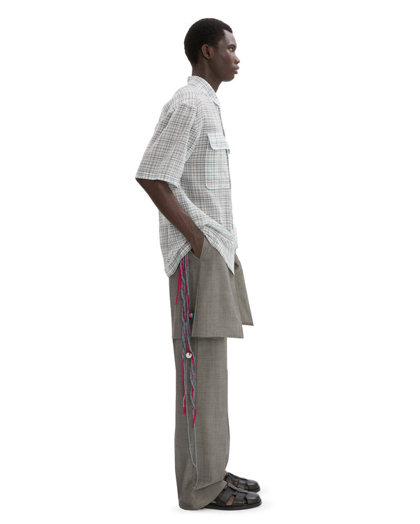 WOOL LAYERED TROUSER