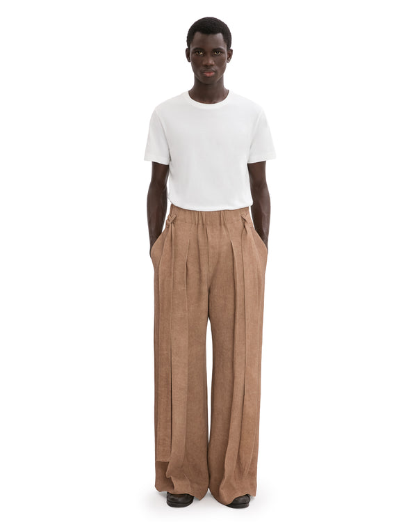 WEATHERED TWILL BELT TROUSER