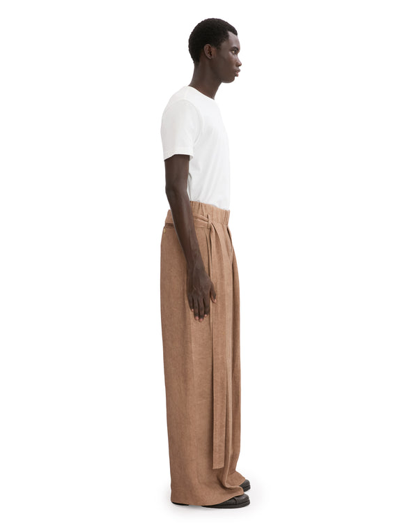 WEATHERED TWILL BELT TROUSER