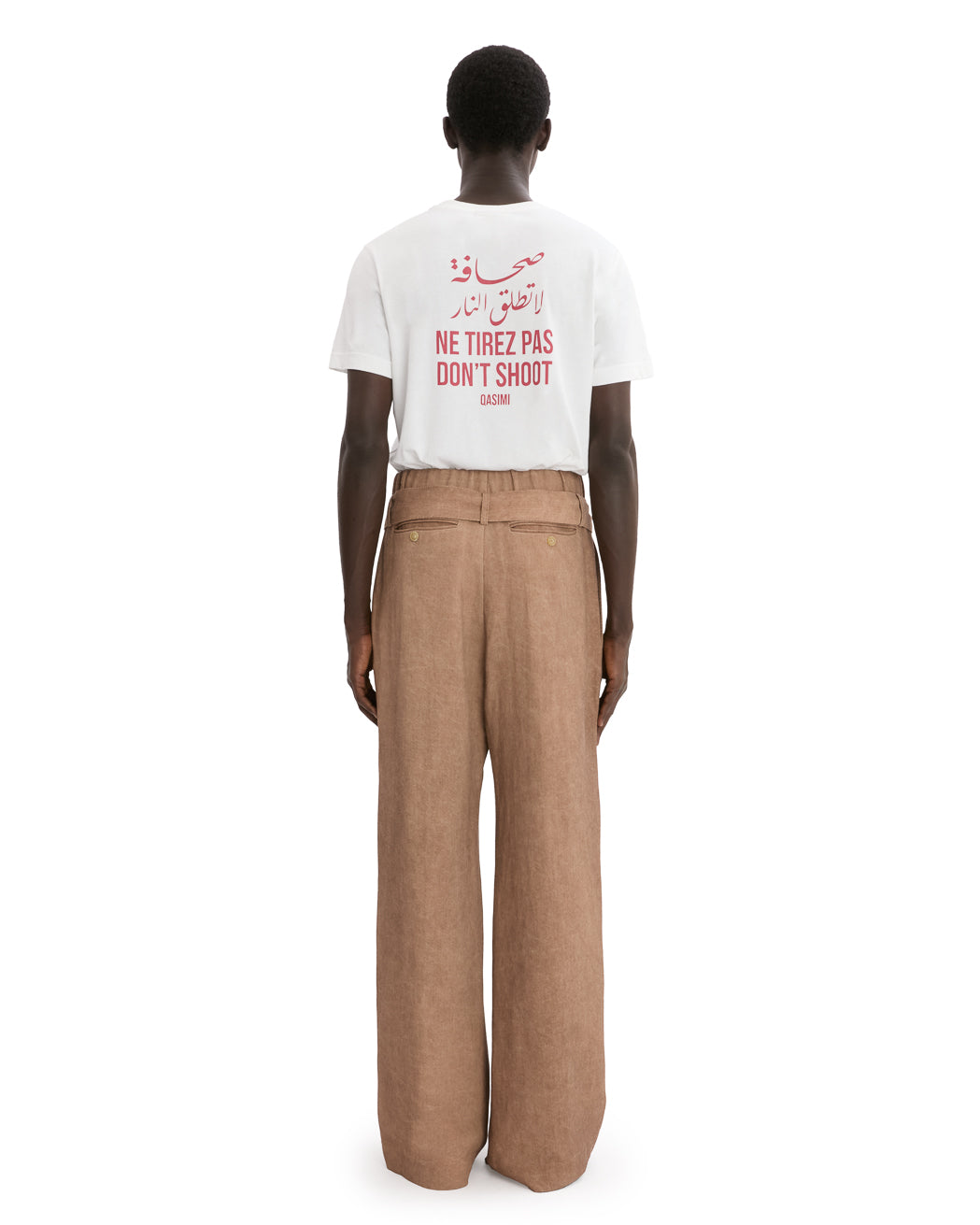 WEATHERED TWILL BELT TROUSER