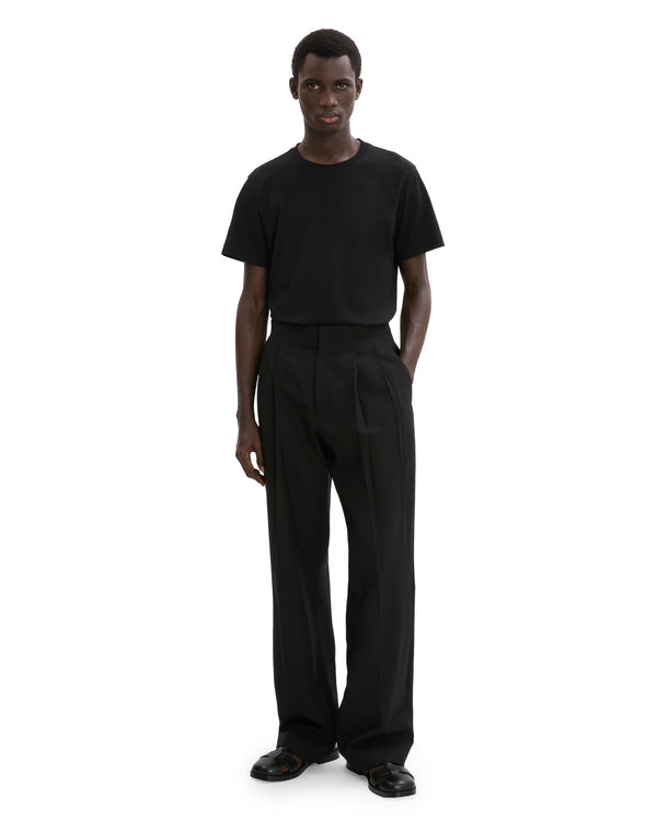 PLEATED WOOL TROUSER