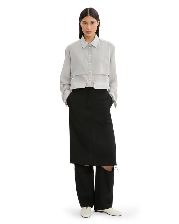 WOOL SKIRT TROUSER