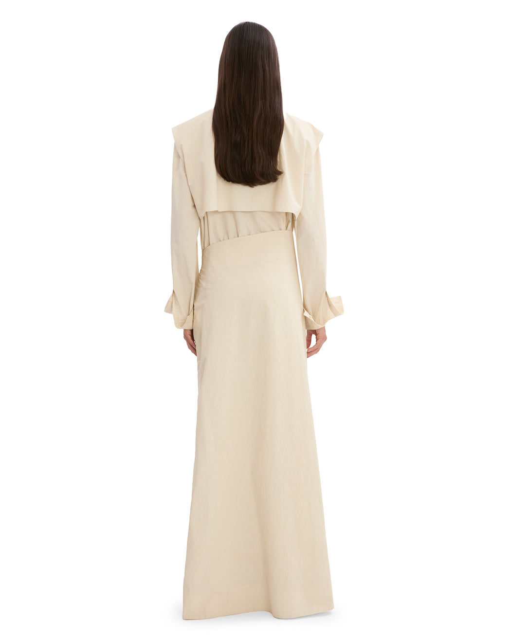LINEN WRAP SHIRT DRESS