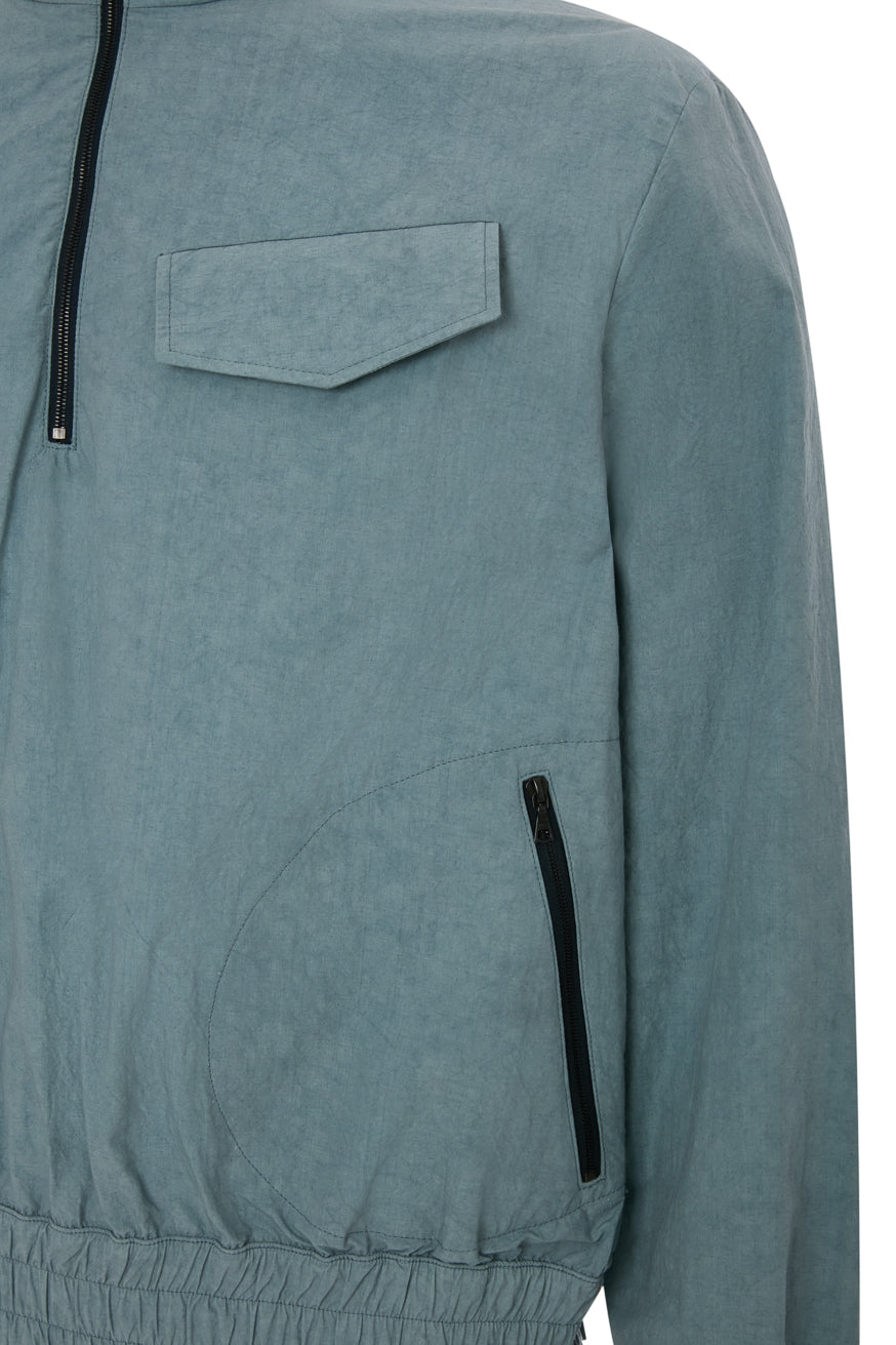 LINEN HALF ZIP PULLOVER