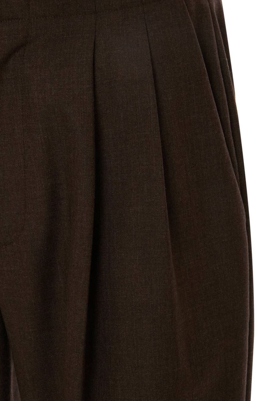 PLEATED WOOL TROUSER