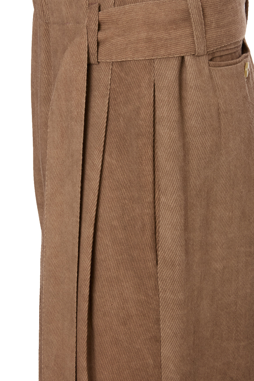 WEATHERED TWILL BELT TROUSER