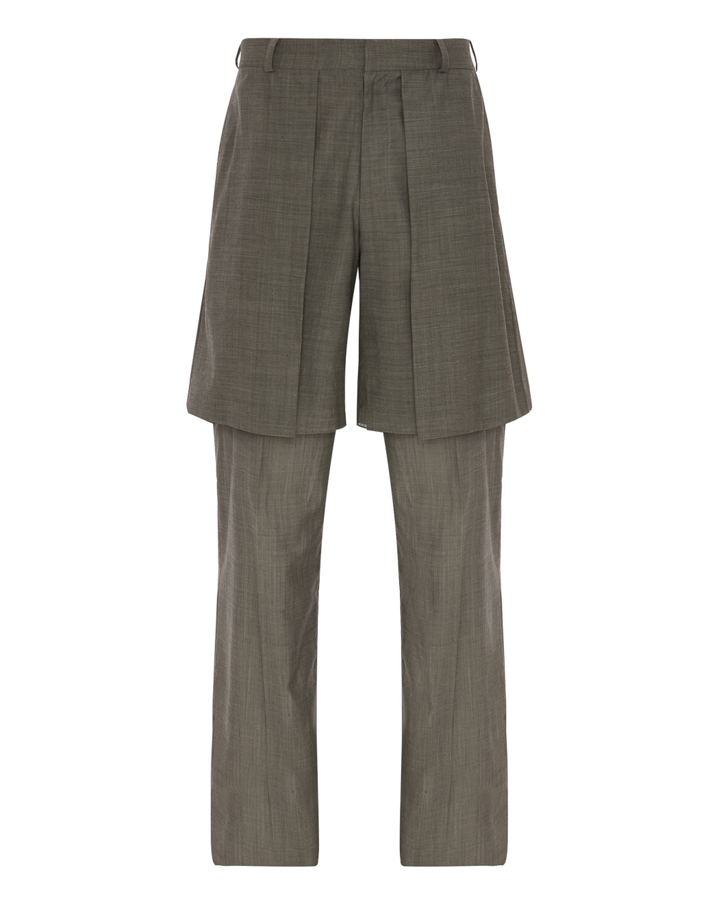 WOOL LAYERED TROUSER