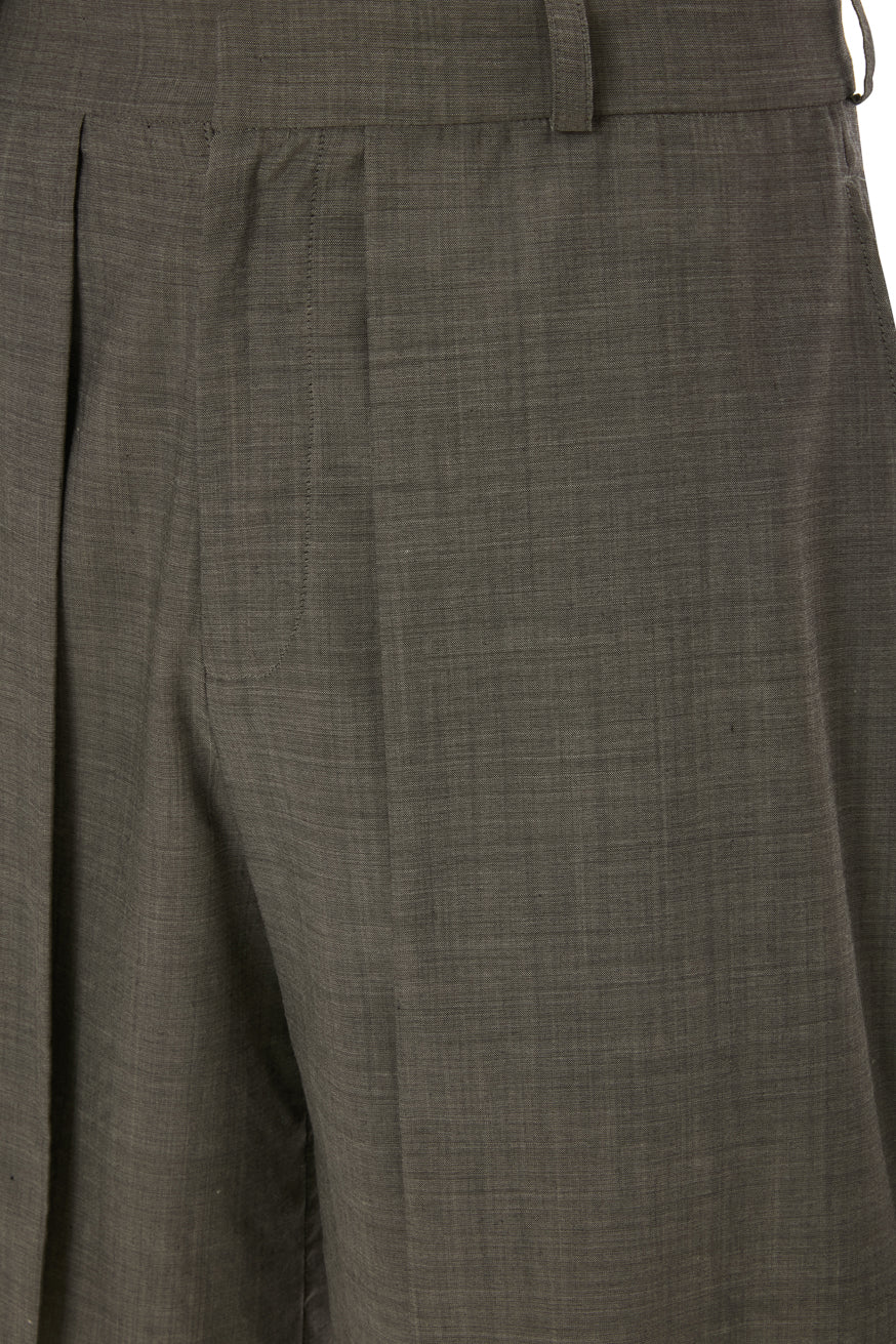 WOOL LAYERED TROUSER