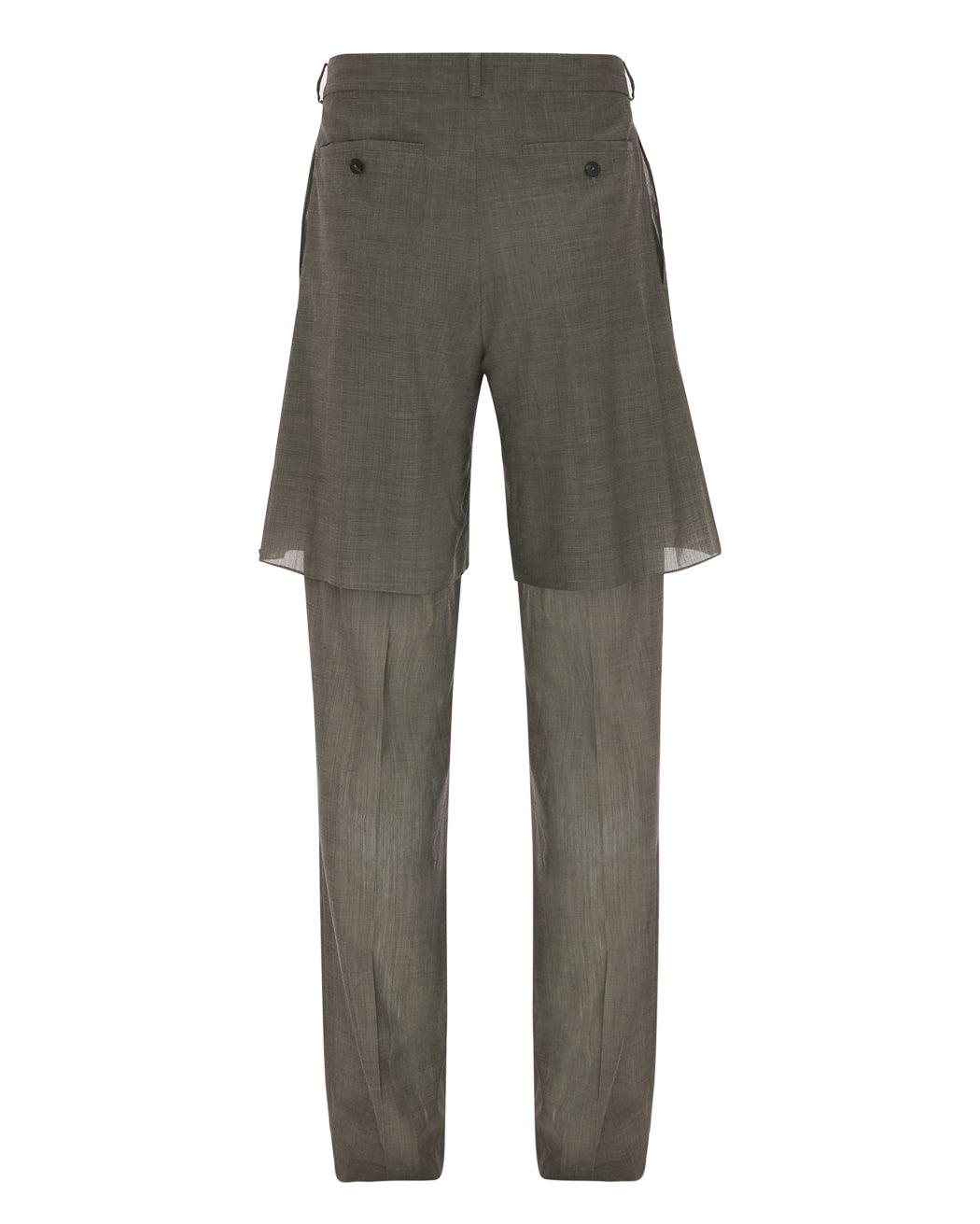 WOOL LAYERED TROUSER