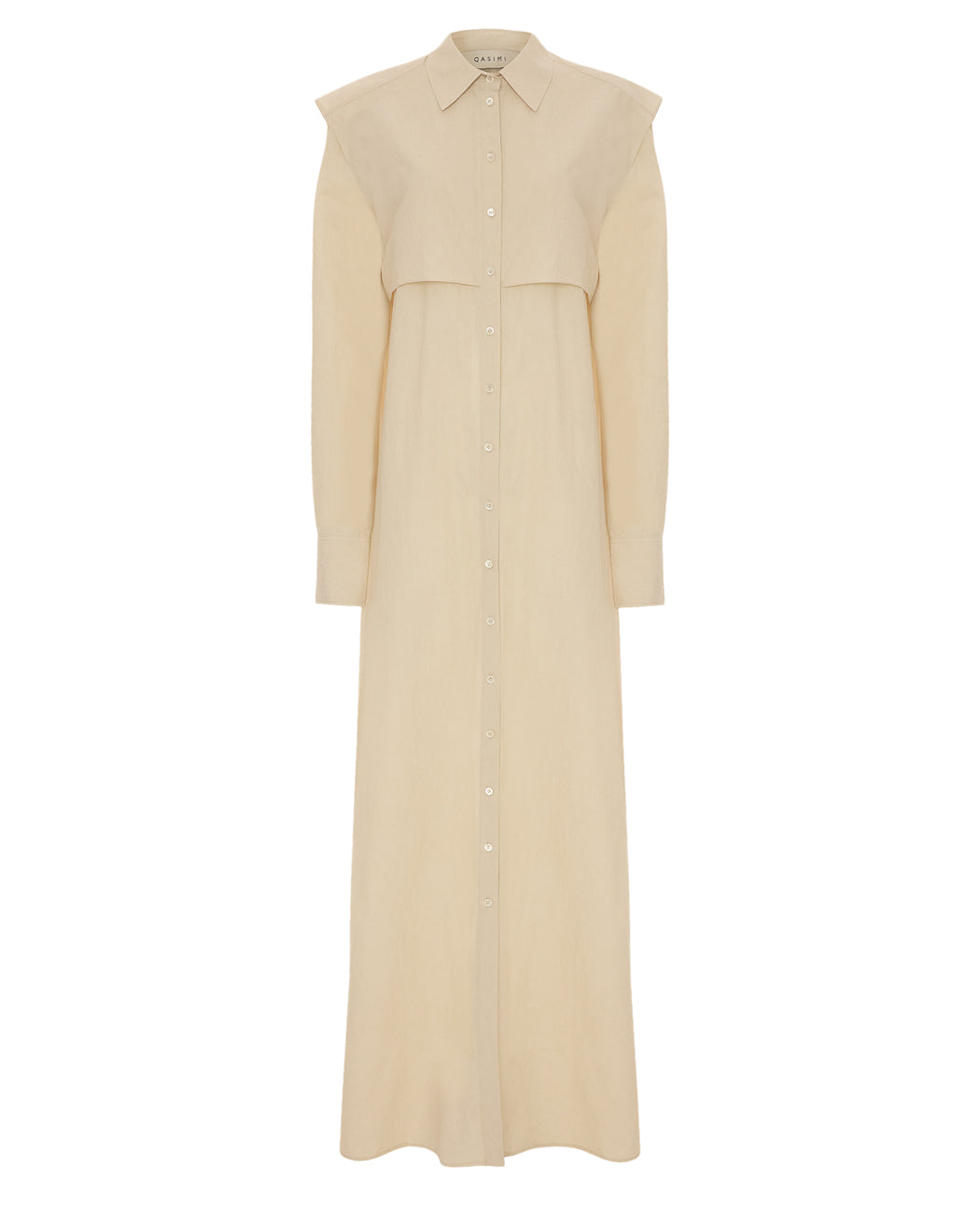 LINEN WRAP SHIRT DRESS