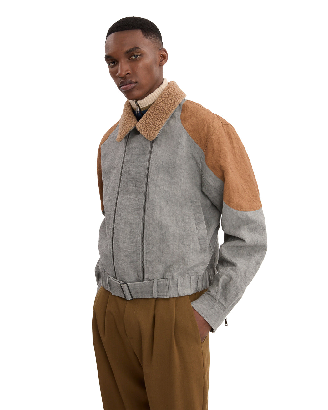 DUAL ZIPS BOMBER