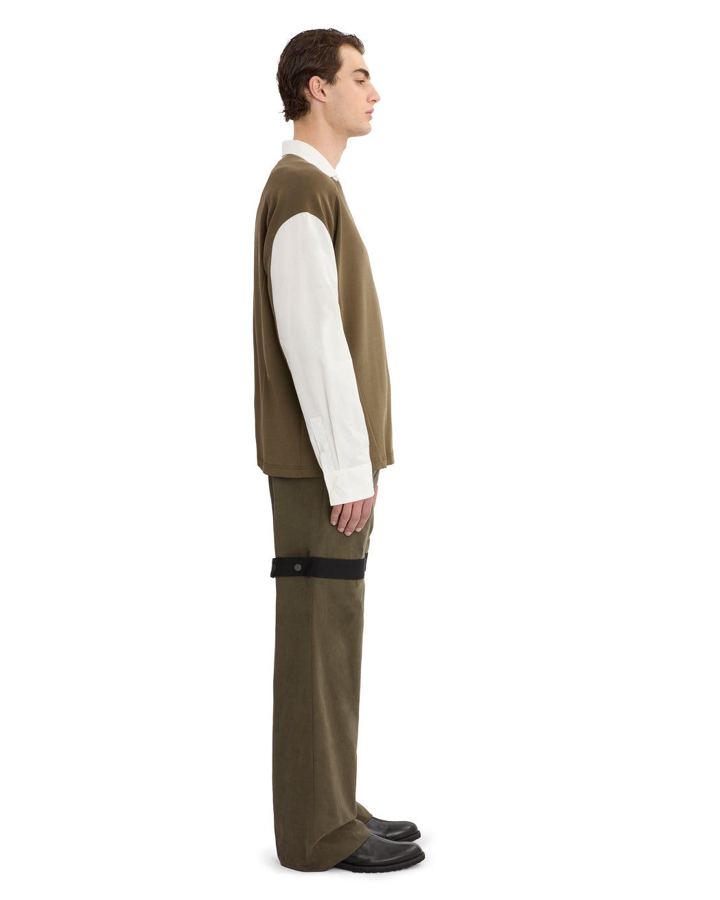 COLLARED LONG-SLEEVE TOP